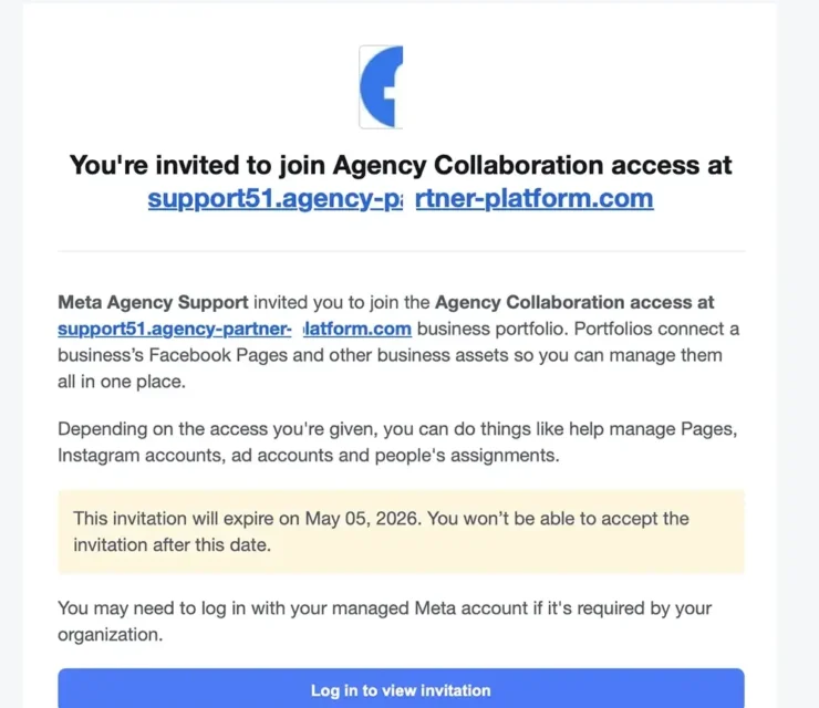 Vorsicht vor „Agency Collaboration“-Einladungen: So erkennen Sie den Meta-Phishing-Betrug